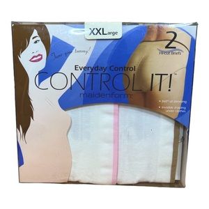 New 2 Maidenform Everyday Control It Hi Cut Briefs XXL